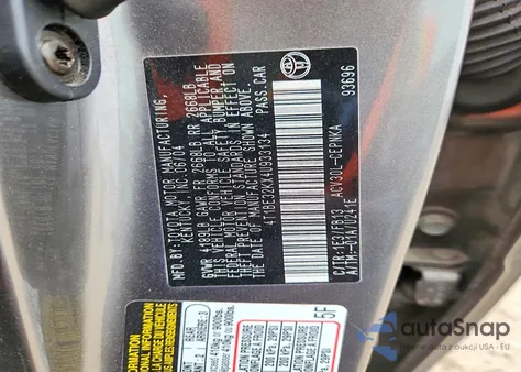 2004 Toyota Camry Le from USA, damaged, VIN 4T1BE32KX4U933134
